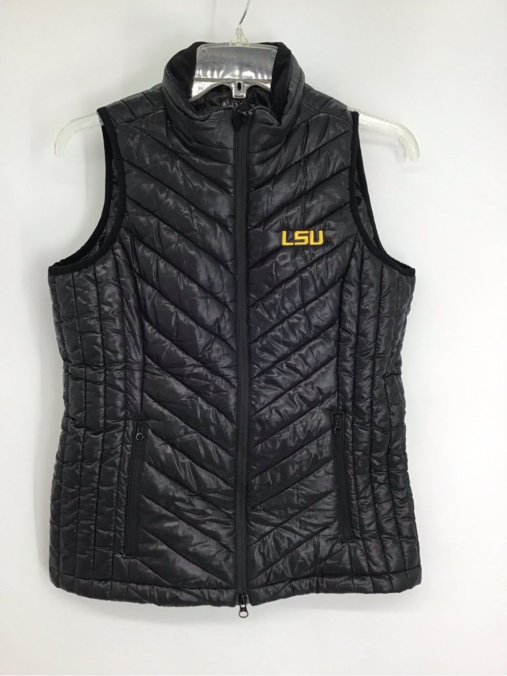 Sphere Levelwear LSU Puffer Vest Chevron Embroidery Logo Athletic Blk Size M